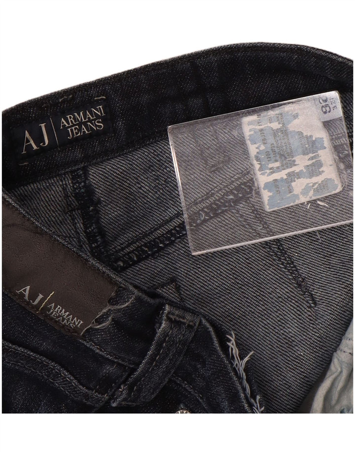 Jeans retos femininos Armani W26 L32 algodão azul marinho