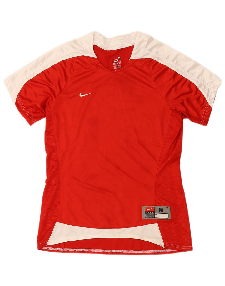 Camiseta feminina Nike Fit Dry Top US 8/10 Medium Red Colourblock Poliéster