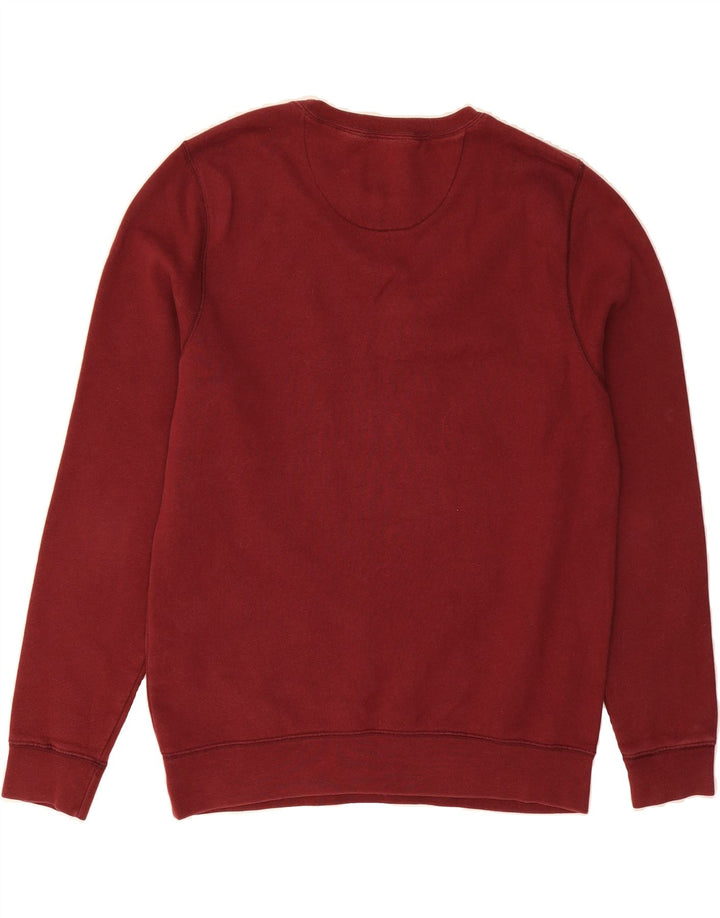 JACK WILLS Mens Graphic Sweatshirt Jumper Large Burgundy Cotton Vintage Jack Wills and Second-Hand Jack Wills from Messina Hembry 
