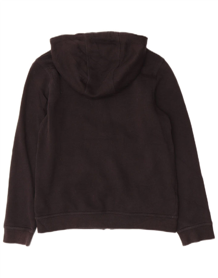 Suéter NIKE Boys Zip com capuz 12-13 anos grande algodão preto