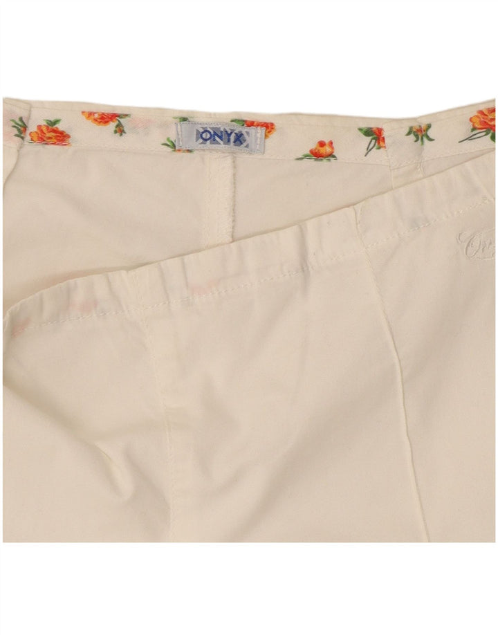 Calça casual reta feminina Onyx W28 L25 branca