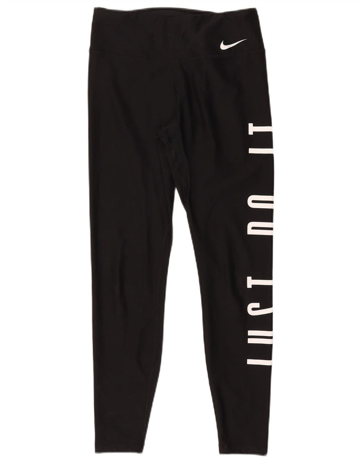 Leggings Nike Dri Fit Graphic UK 10 Pequeno Poliéster Preto