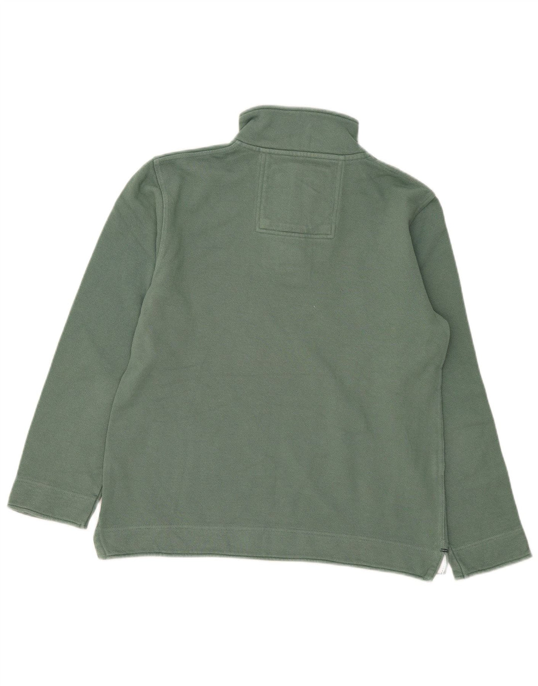 Crew Clothing Masculino 1/4 Zip Regular Fit Suéter Verde Médio
