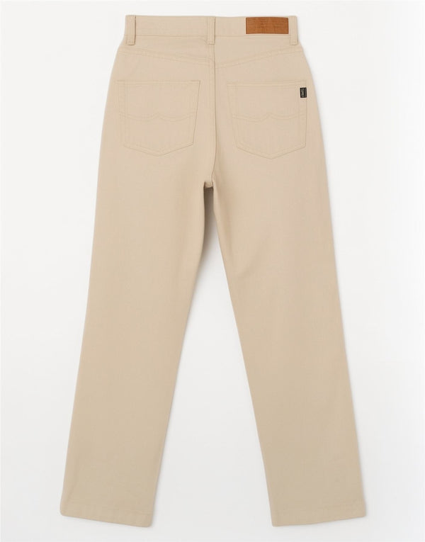 Esprit Calça jeans feminina cintura alta cônica EU 34 XS W26 L28 algodão branco