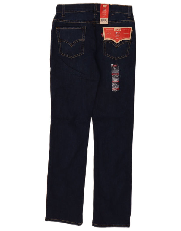 Levi's Boys 511 Slim Jeans 13-14 Anos W26 L30 Azul Marinho Algodão