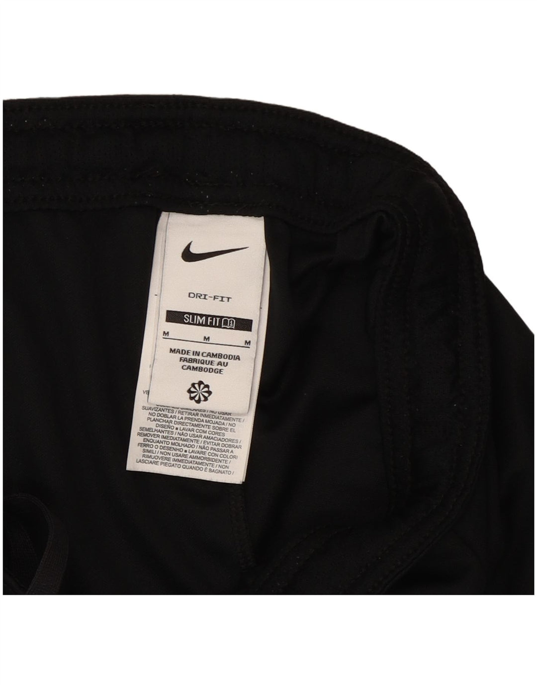 Shorts esportivos masculinos Nike Dri Fit Slim Fit médio preto colorblock poliéster