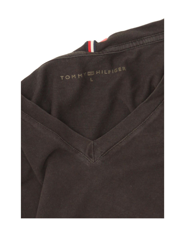 Tommy Hilfiger Camiseta Feminina Top UK 16 Grande Preto