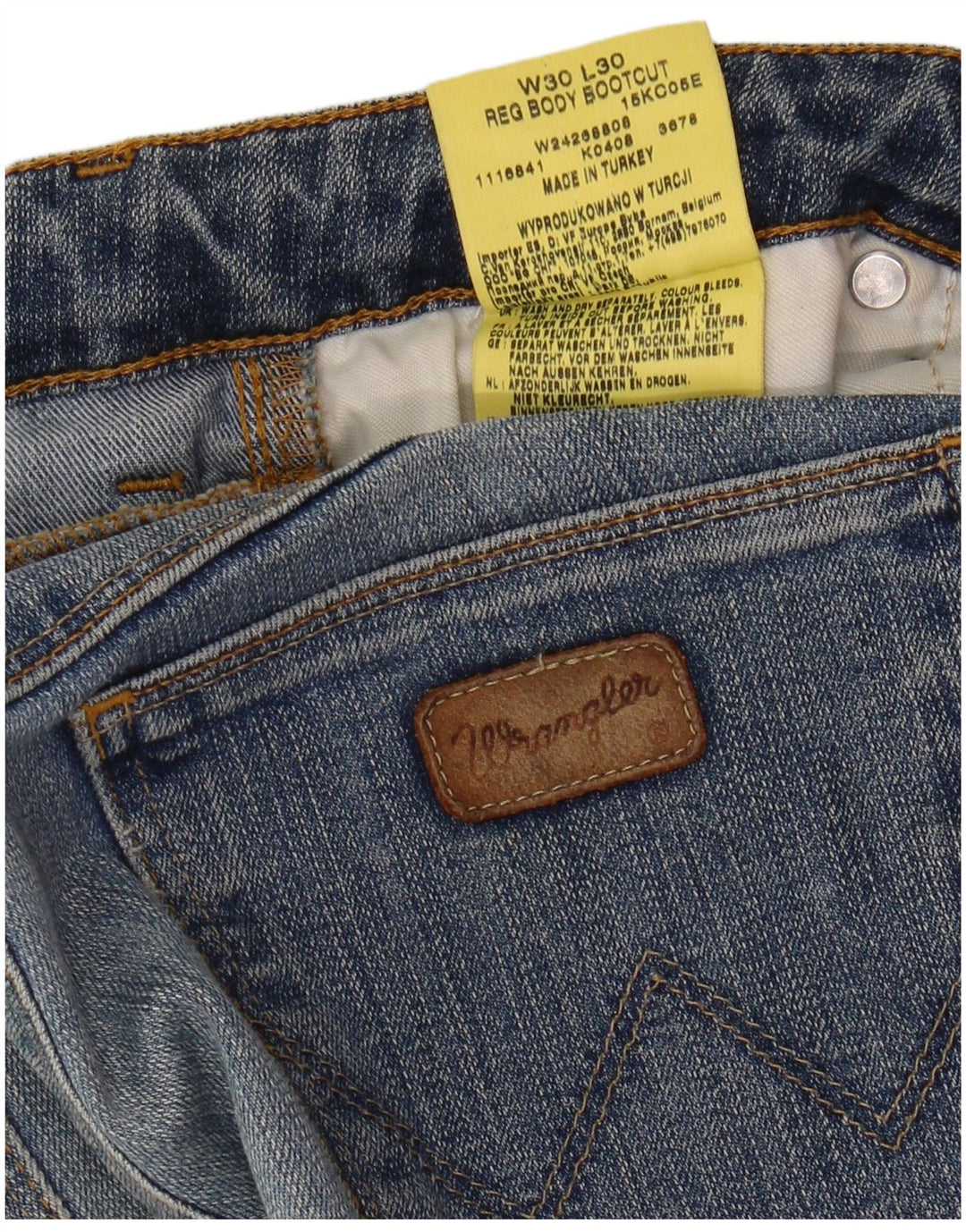 Wrangler feminino bootcut jeans W30 L30 azul algodão