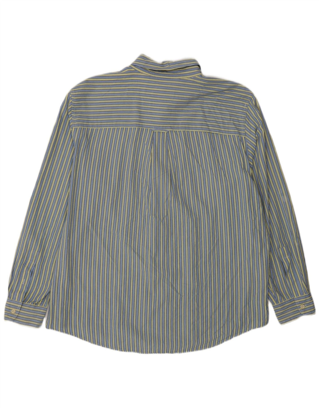 Camisa masculina Chaps XL azul listrada de algodão clássica