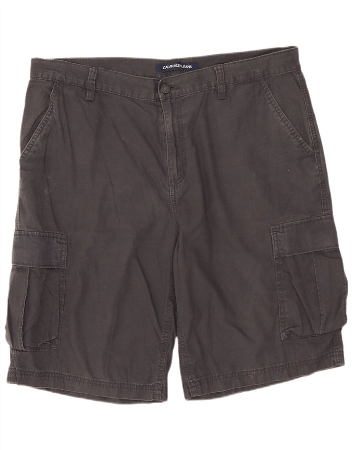 Shorts cargo masculino CALVIN KLEIN W34 grande algodão cinza
