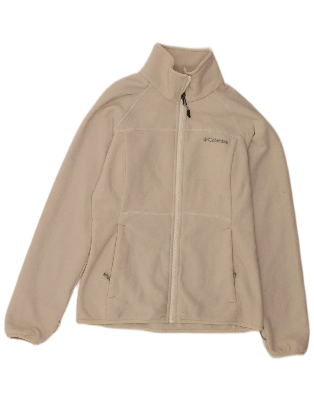 COLUMBIA Womens Interchange Fleece Jacket UK 10 Pequeno Poliéster Branco