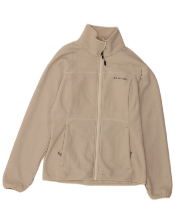 COLUMBIA Womens Interchange Fleece Jacket UK 10 Pequeno Poliéster Branco