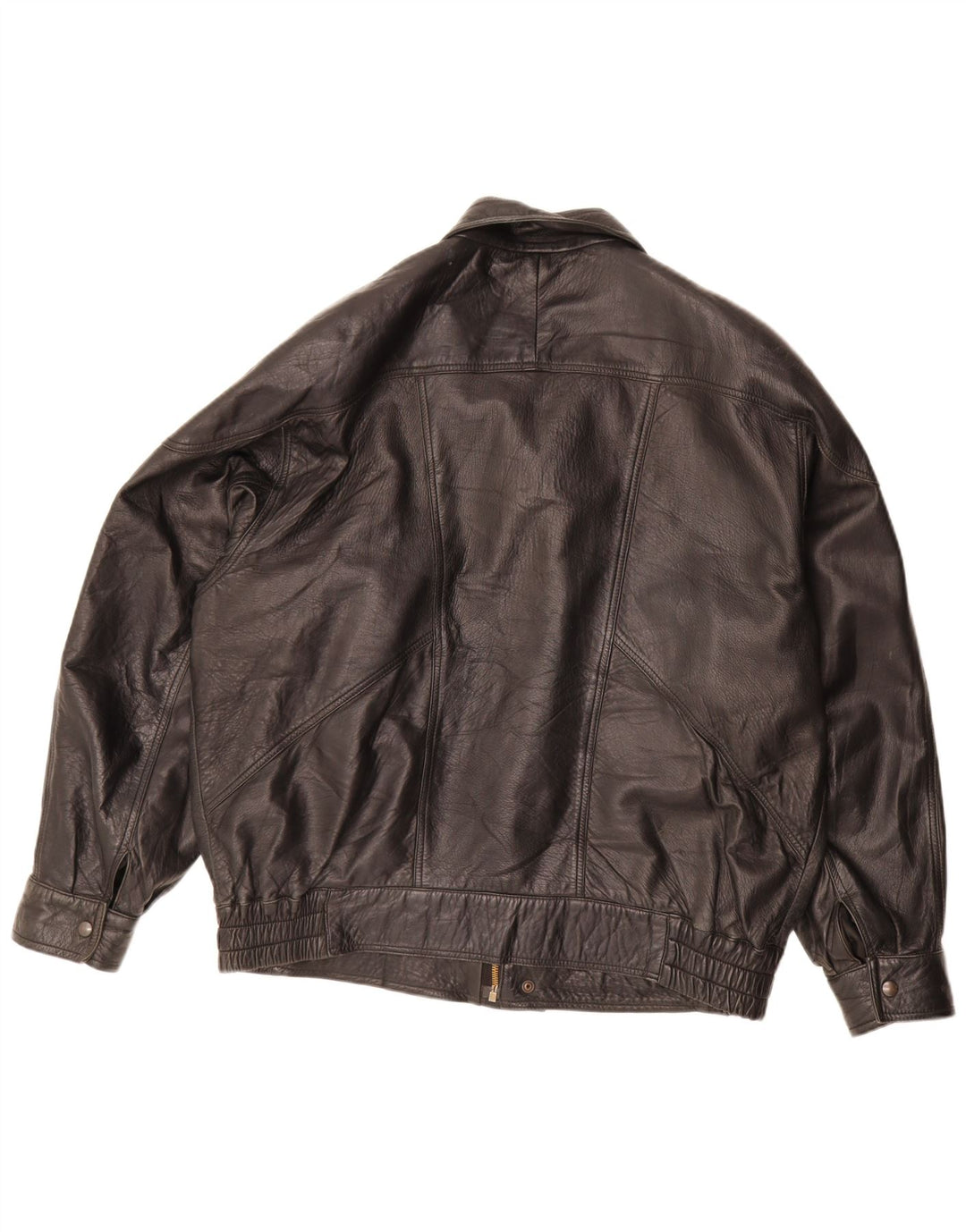 Jaqueta de couro masculina vintage UK 42 XL couro preto