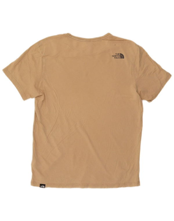 Camiseta gráfica masculina The North Face algodão bege médio