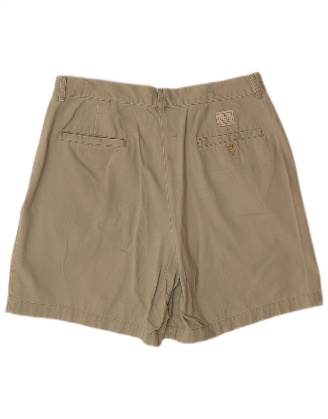 Shorts chino feminino RALPH LAUREN EUA 10 grande W32 algodão cáqui