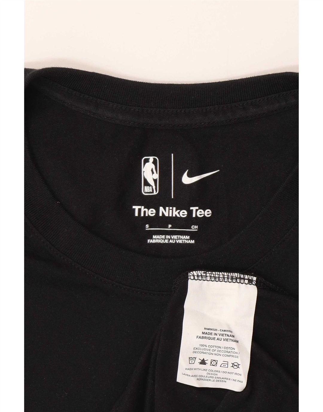 Camiseta Nike masculina Denver Nuggets com estampa gráfica pequena de algodão preto