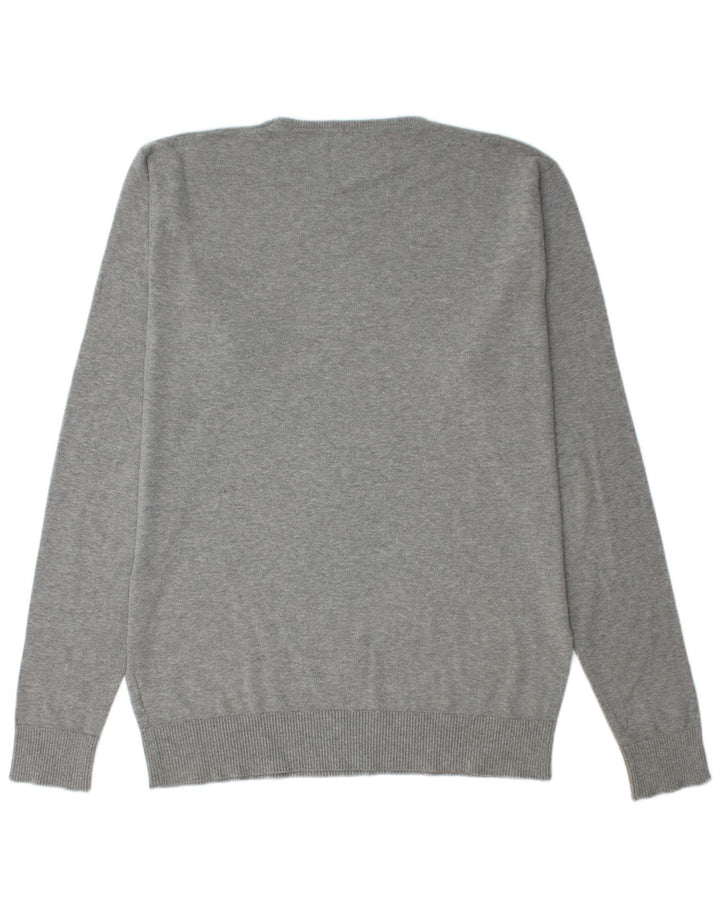 Suéter masculino Jack & Jones com gola redonda XL cinza manchado