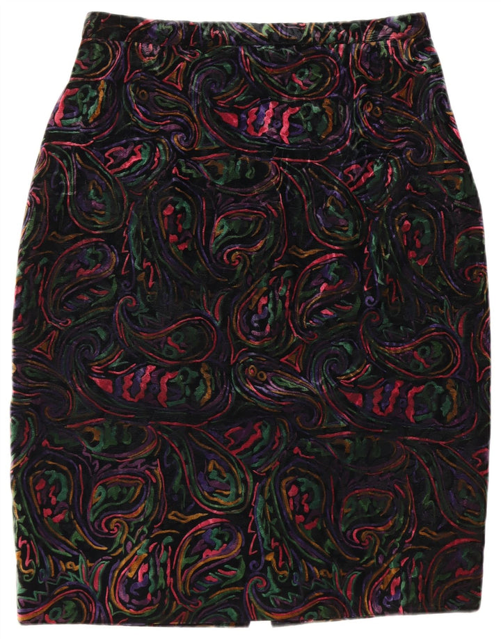 Conjunto de saia feminina VINTAGE com 1 botão e 2 peças Reino Unido 12 médio W32 multicolorido