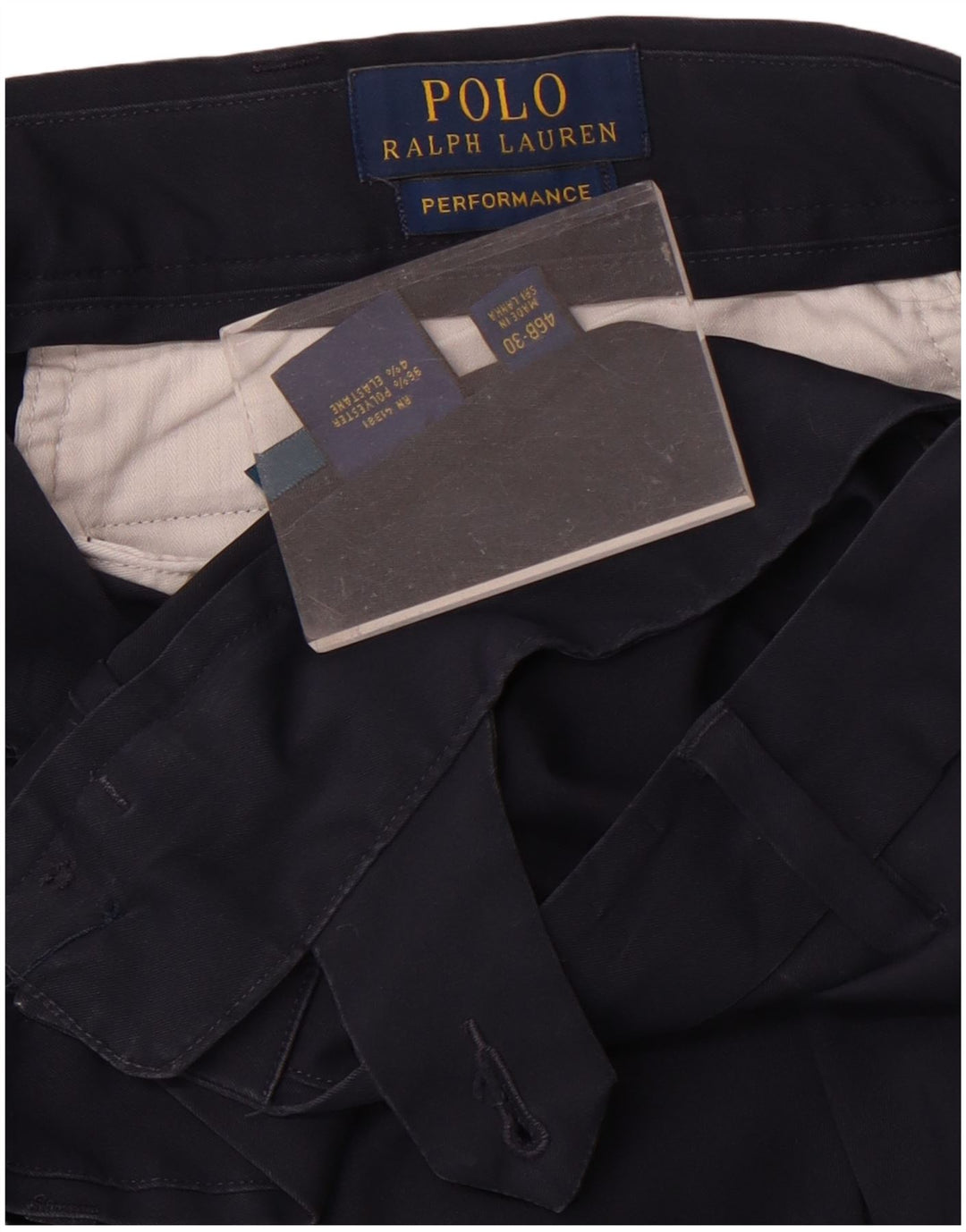 Calça Chino Masculina Polo Ralph Lauren W46 L30 Azul Marinho Poliéster