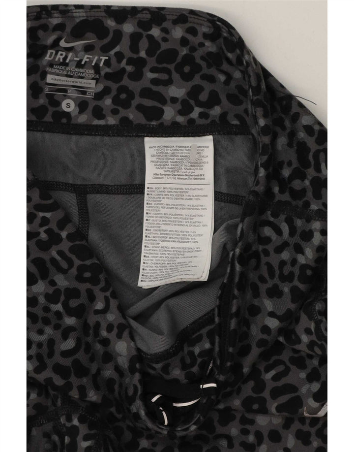 Leggings Nike Dri Fit UK 8 Pequenas Cinza Animal Print Poliéster