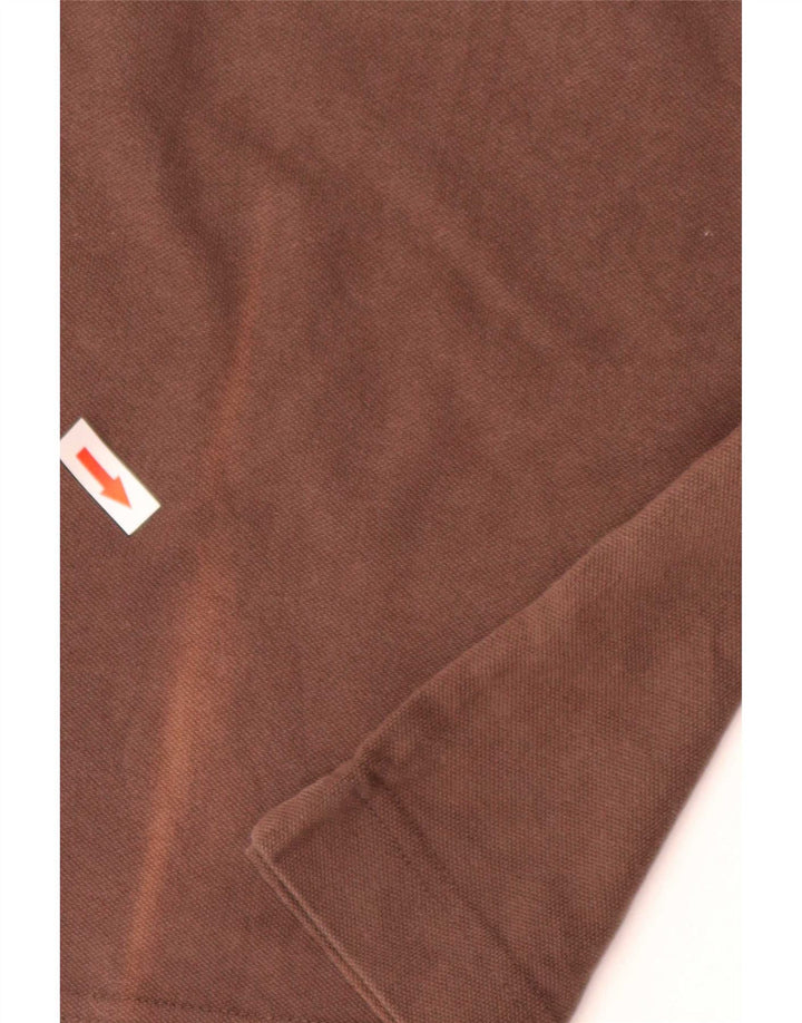Camisa polo masculina Kappa grande algodão marrom
