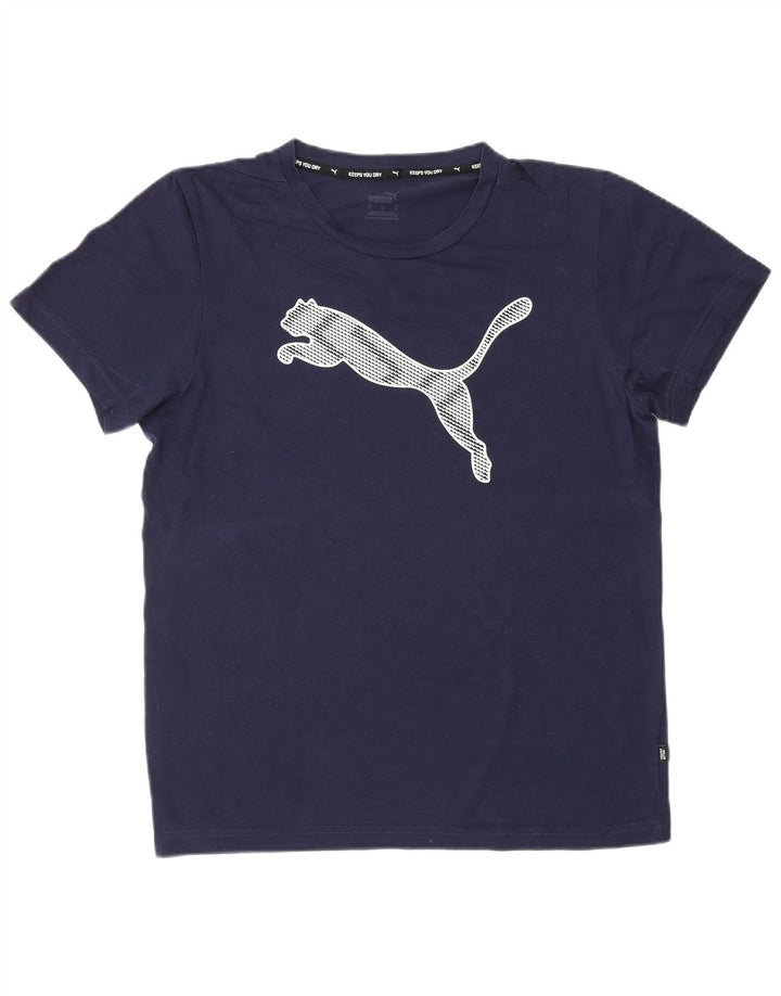 Camiseta masculina PUMA Graphic Top Médio Azul Marinho
