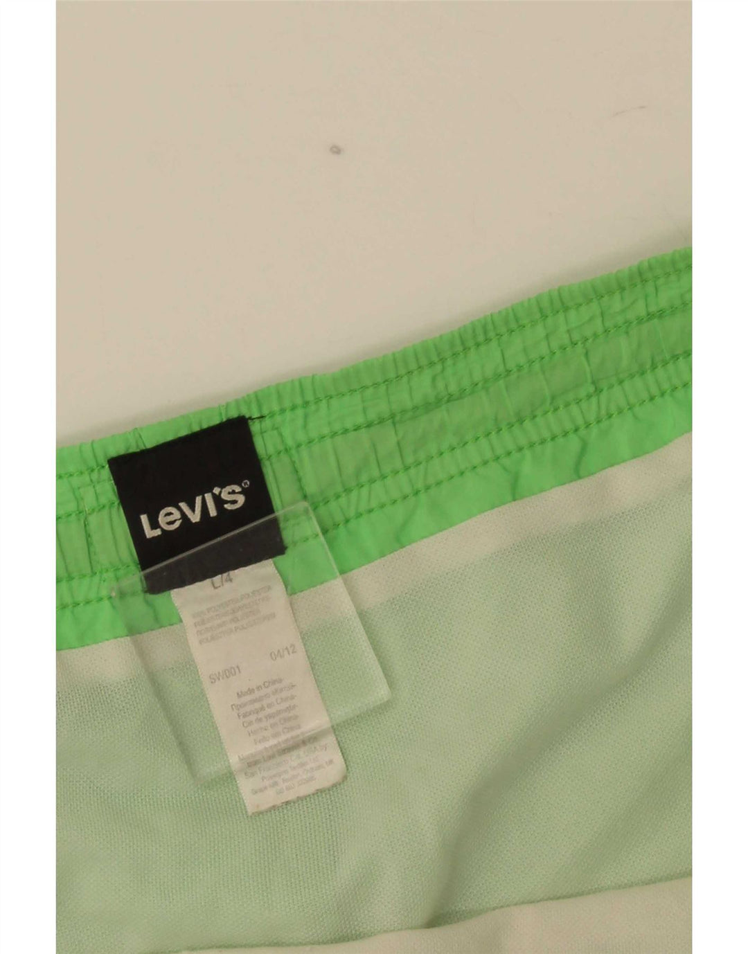 Shorts de natação masculinos Levi's grande poliéster verde