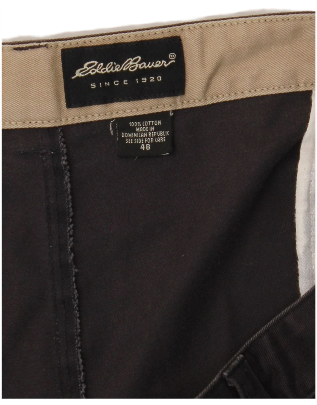 Calça Chino masculina EDDIE BAUER W48 L31 algodão cinza