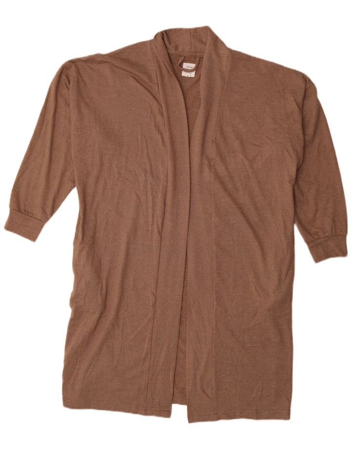 Suéter cardigã feminino John Lewis Longline oversized Reino Unido 14 marrom médio