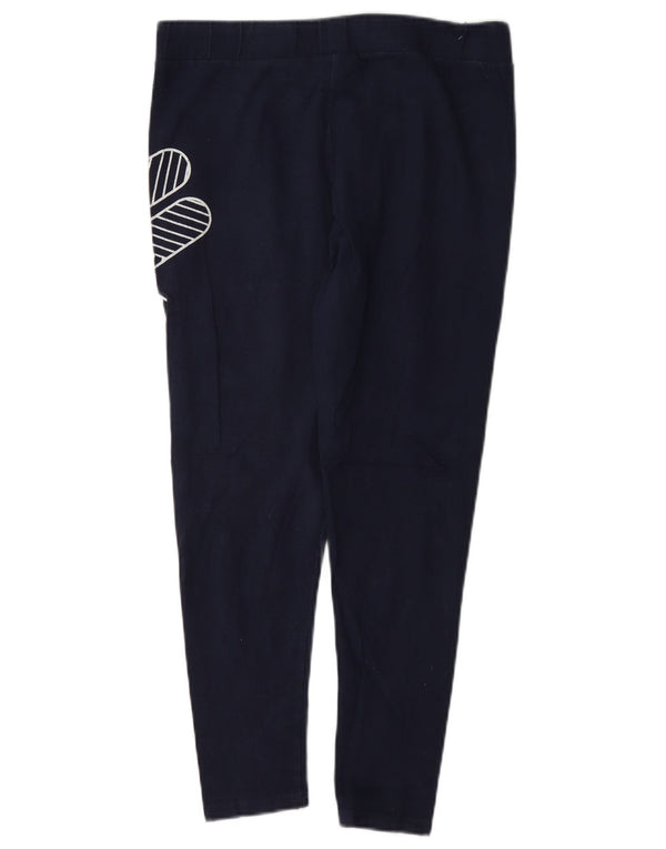 Fila Womens Graphic Leggings UK 12 Médio Algodão Azul Marinho