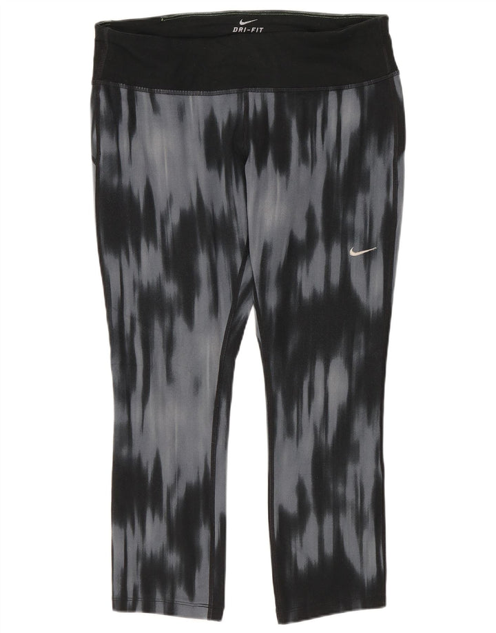 Leggings Nike Dri Fit Capri UK 12 Médio Azul Tie Dye Poliéster