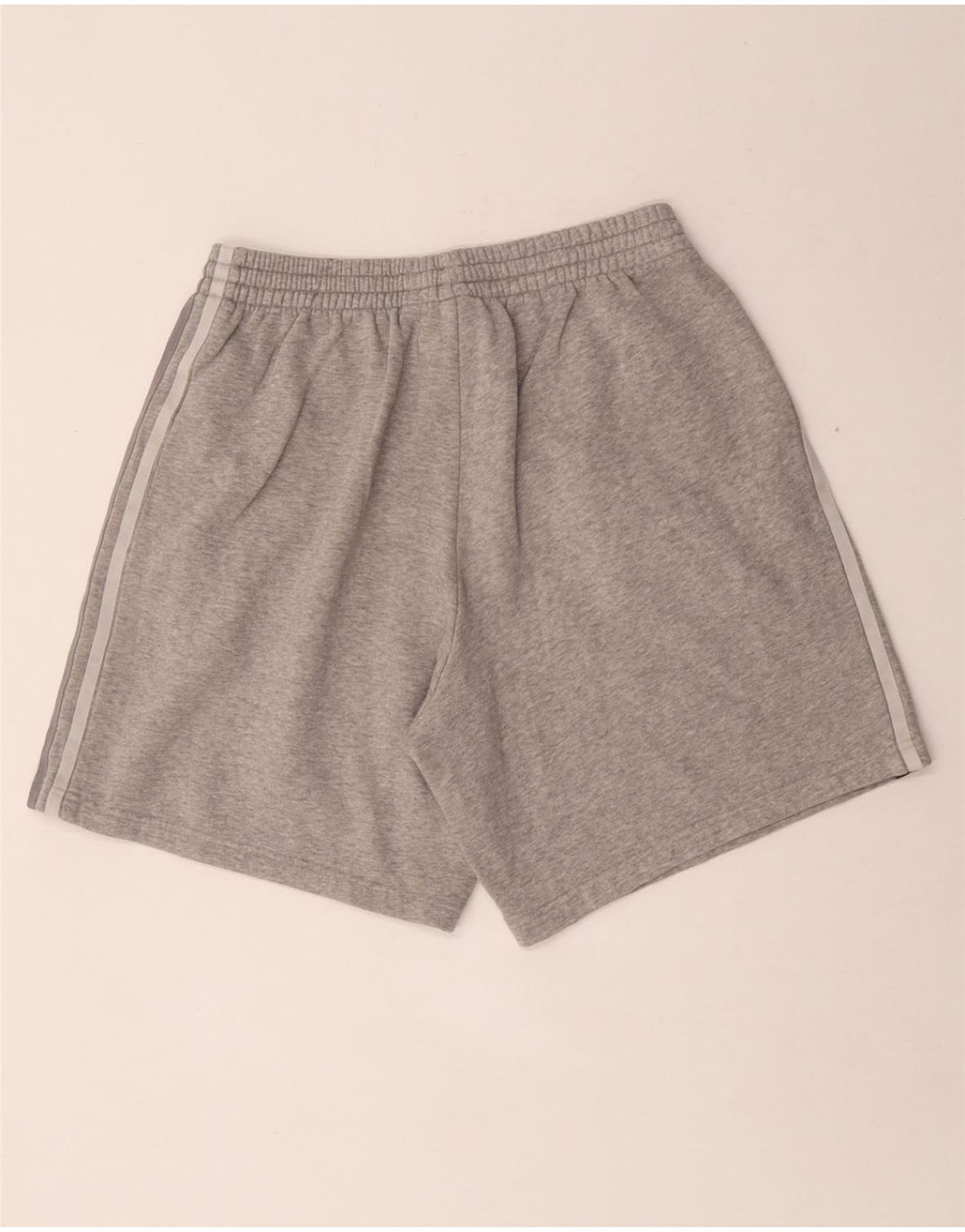 Shorts esportivos masculinos Adidas médio cinza manchado de algodão