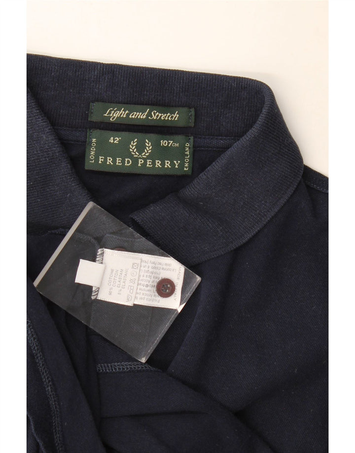 Camisa polo masculina Fred Perry médio algodão azul marinho