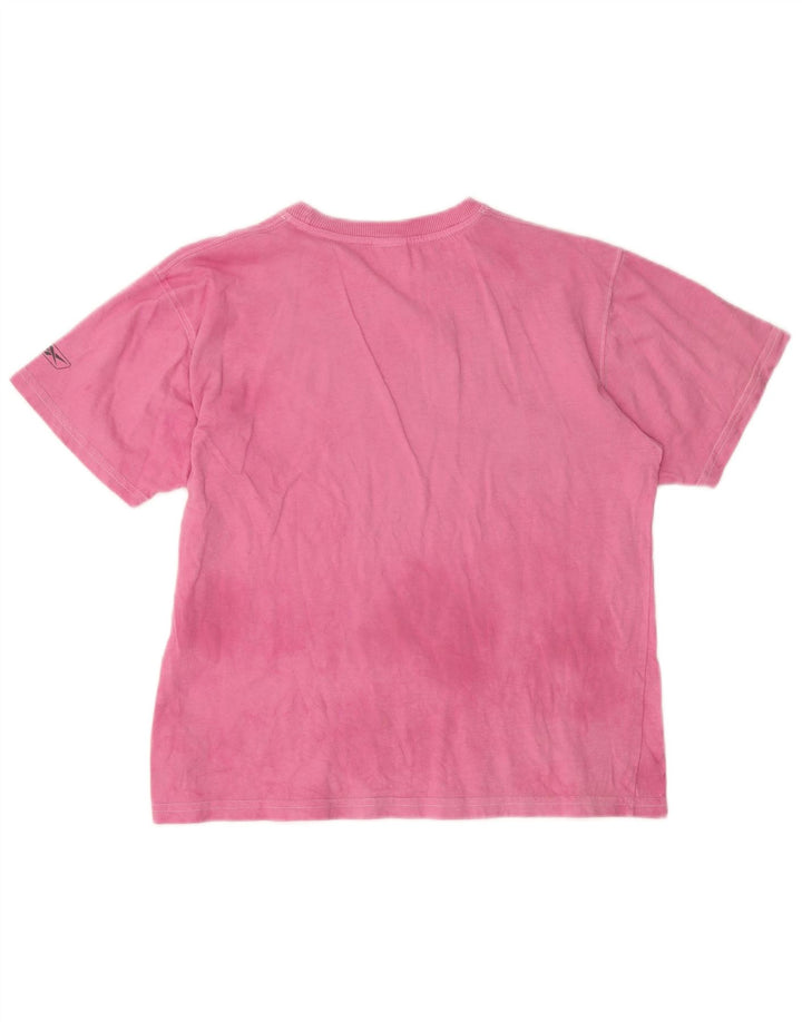 Camiseta feminina gráfica REEBOK UK 18 XL algodão rosa