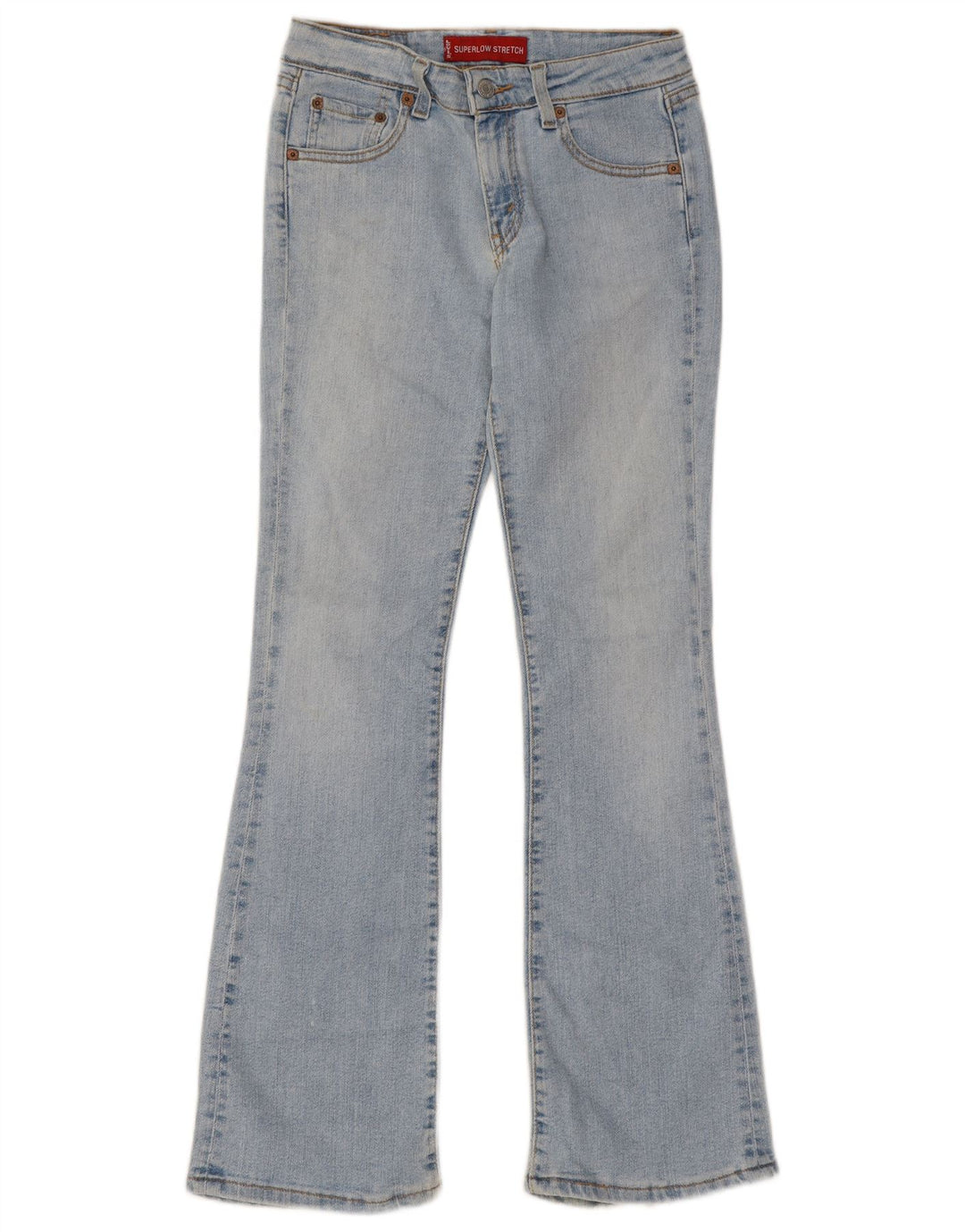 Calça jeans feminina Levi's Stretch Super Low Bootcut W28 L31 Azul