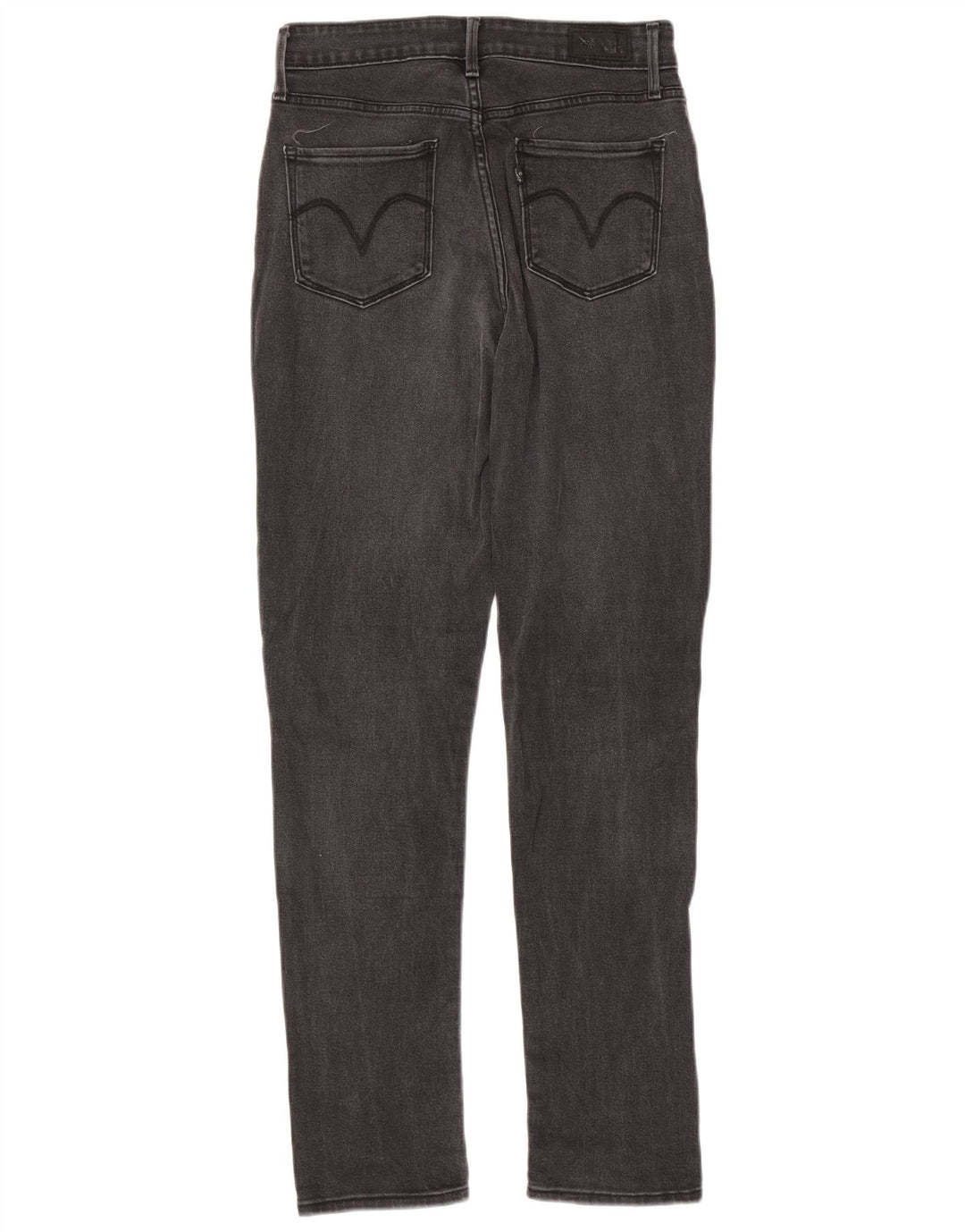 Calça jeans skinny feminina de cintura média LEVI'S US 4 pequena W27 L32 algodão cinza