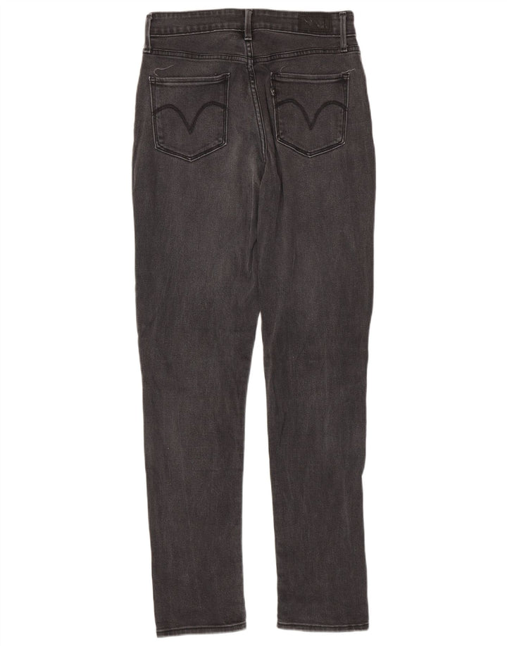 Calça jeans skinny feminina de cintura média LEVI'S US 4 pequena W27 L32 algodão cinza
