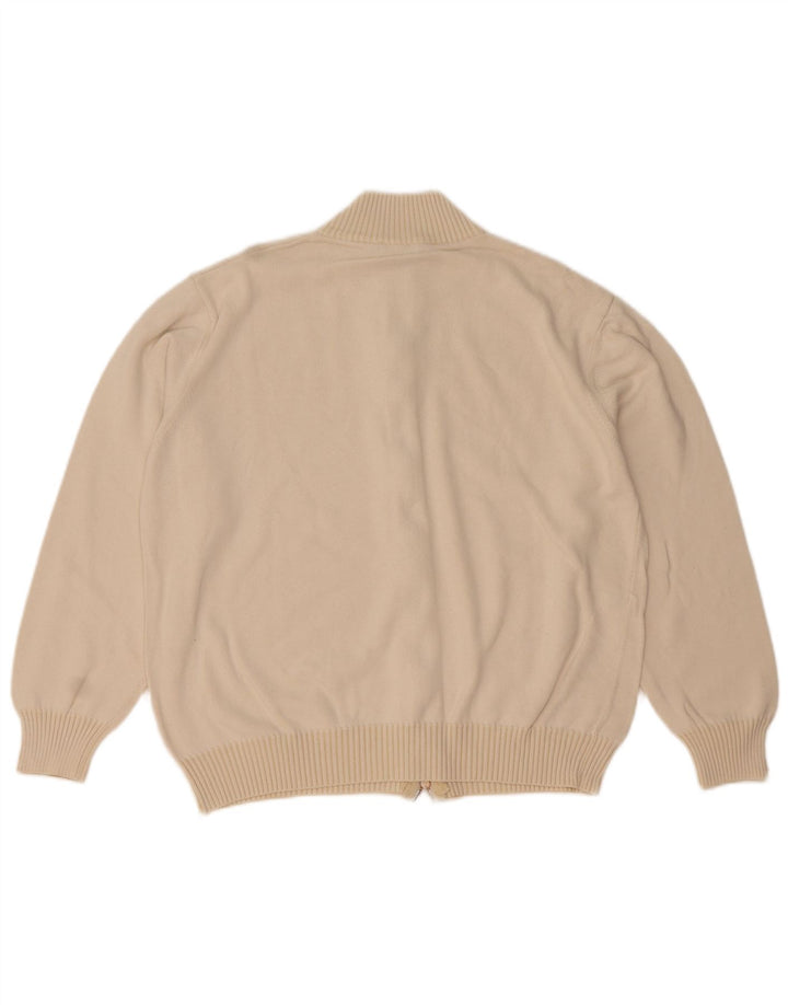 Brooksfield Mens Graphic Cardigan Suéter IT 50 Médio Bege