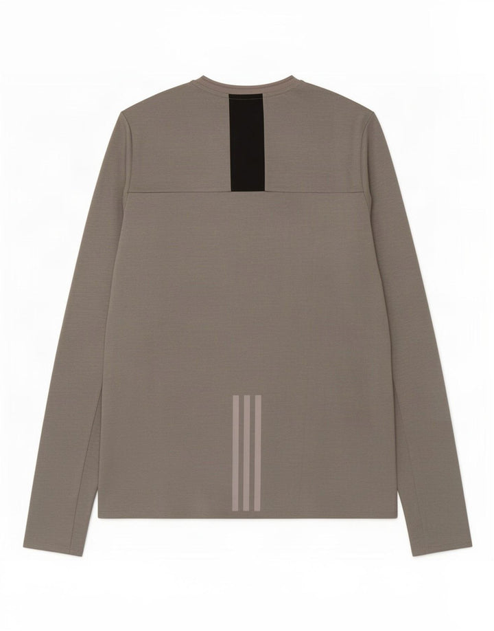 Adidas Mens Supernova Top Manga Longa Médio Cinza Flecked