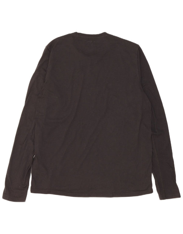 Adidas Mens Aeroready Graphic Top Manga Longa Grande Poliéster Preto