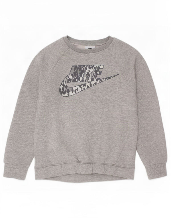Suéter gráfico Nike Girls Graphic 6-7 anos grande algodão cinza