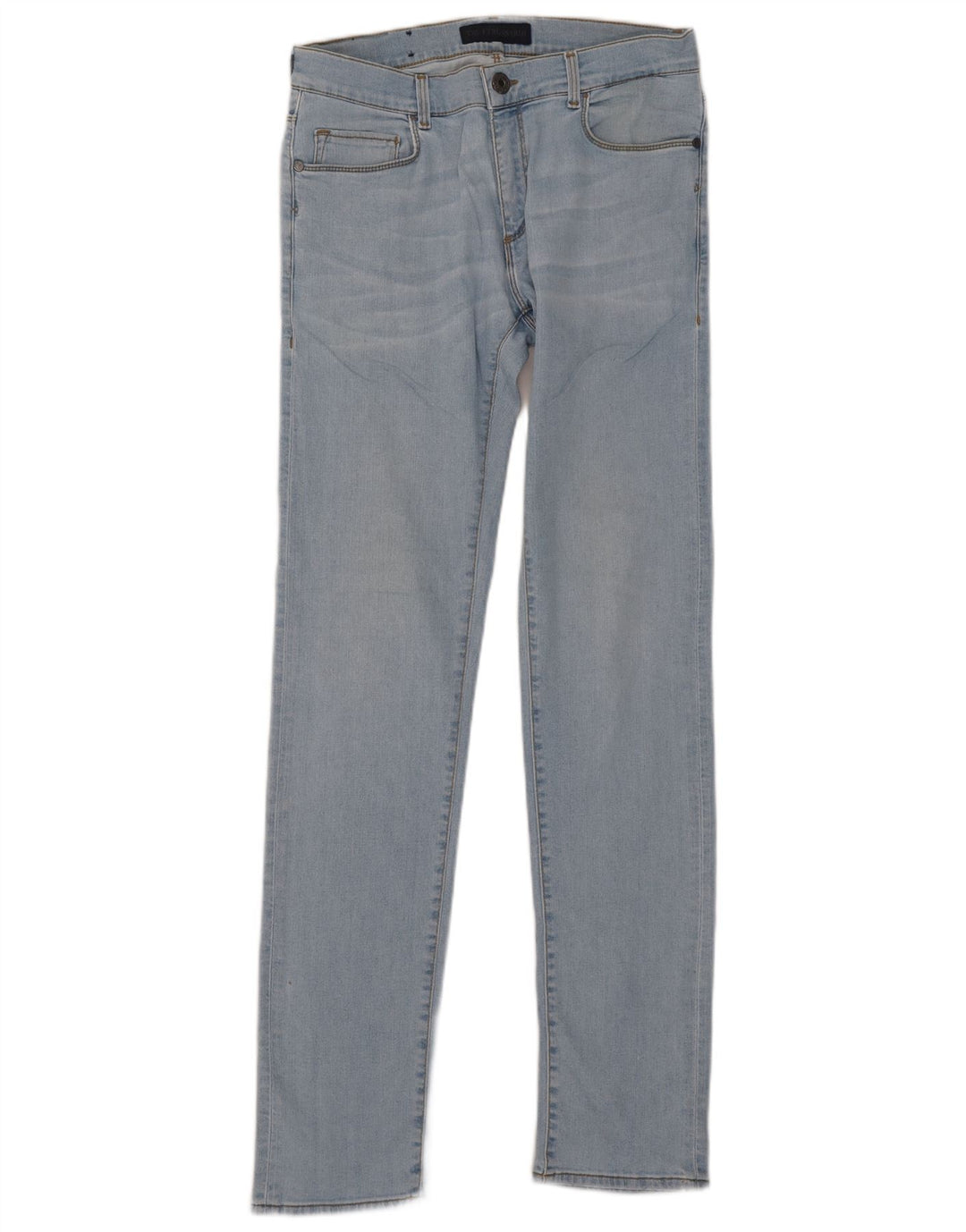 Trussardi Mens Slim Jeans W31 L35 Azul Algodão