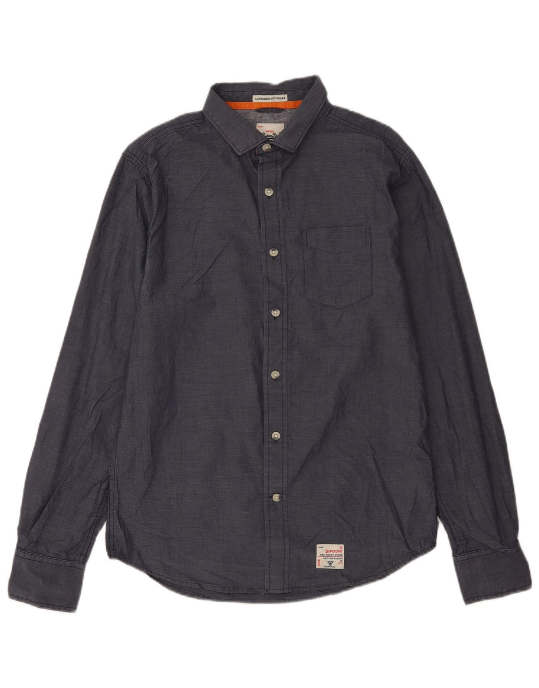 Camisa masculina Superdry grande algodão cinza
