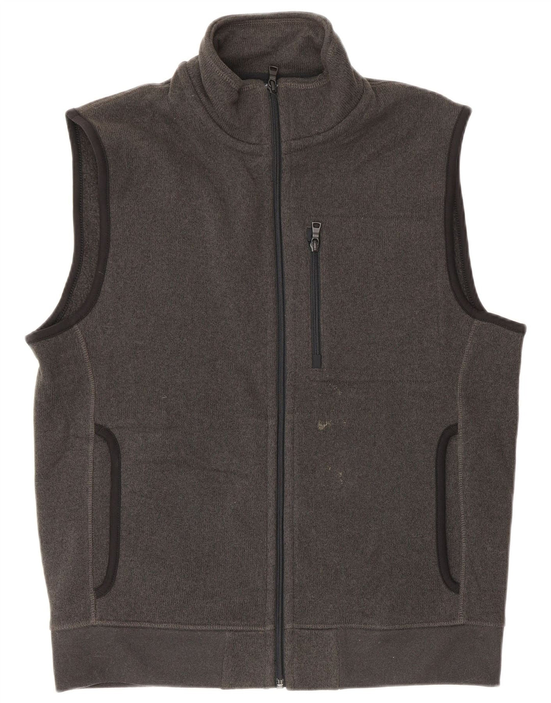 Jaqueta masculina de treino sem mangas Marks & Spencer poliéster cinza médio