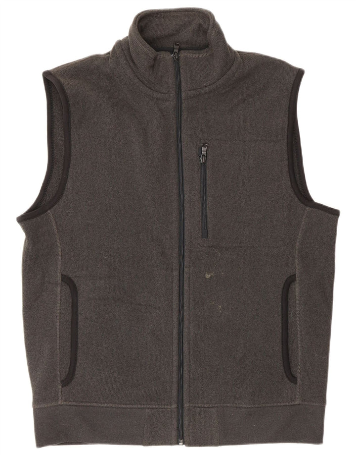 Jaqueta masculina de treino sem mangas Marks & Spencer poliéster cinza médio