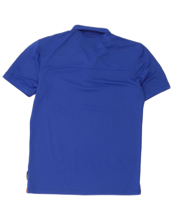 Camisa polo masculina Dkny pequena azul algodão