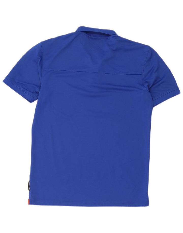 Camisa polo masculina Dkny pequena azul algodão