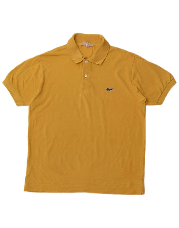 Camisa polo masculina LACOSTE Classic Fit tamanho 4 algodão amarelo médio
