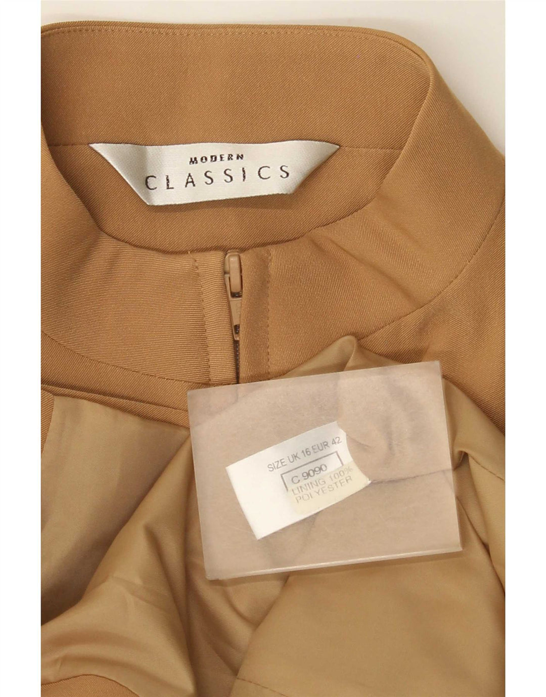 Jaqueta Blazer Feminina Modern Classics Reino Unido 16 Grande Poliéster Bege