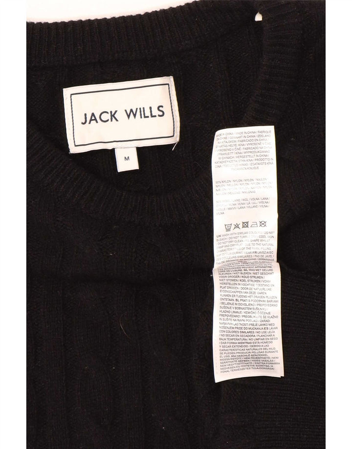 Suéter masculino Jack Wills com gola canoa médio preto nylon